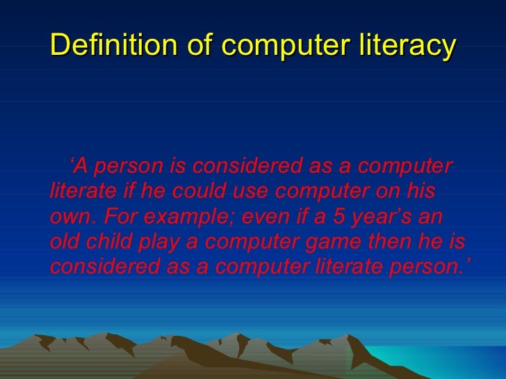 Computer literacy by student of uol from first semester