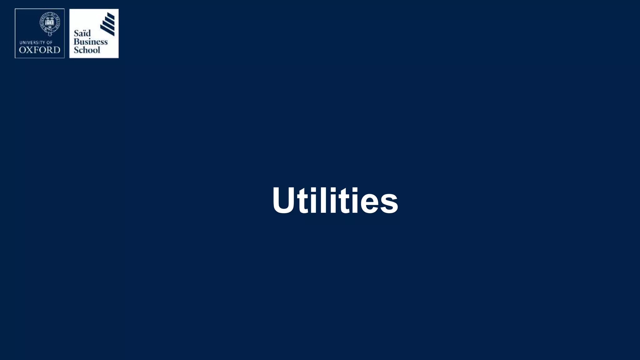 Utilities
 