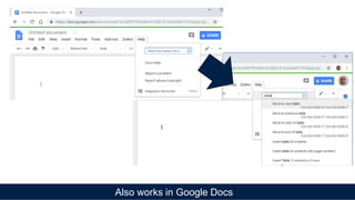 Also works in Google Docs
 
