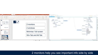 2 monitors help you see important info side by side
 