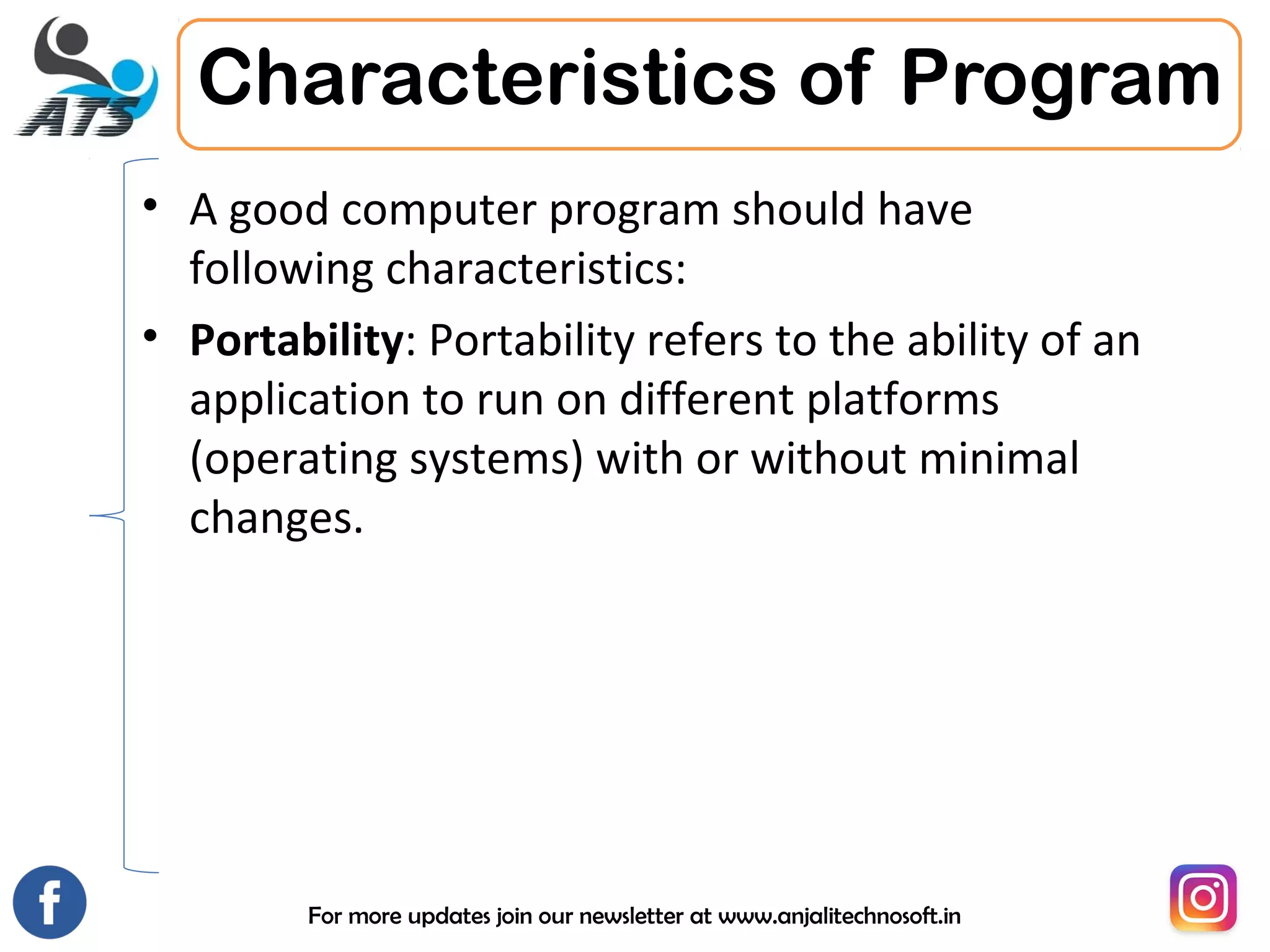 Computer Program- Introduction, characteristics and stages | PPT