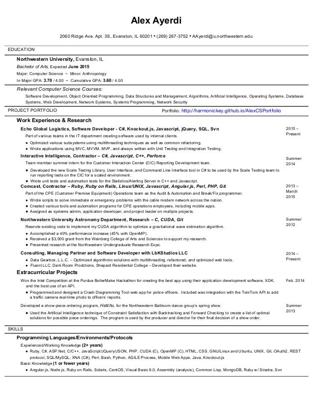 Computer Programmer Resume