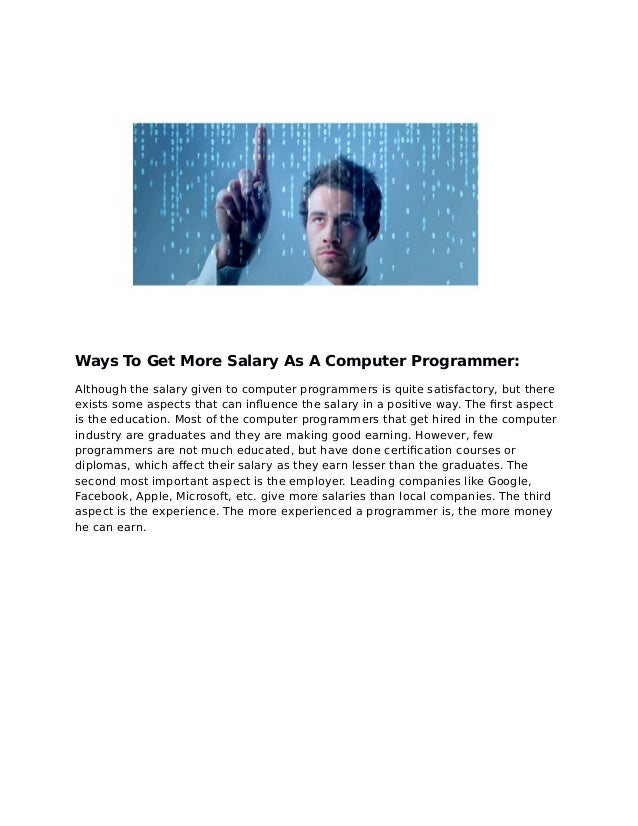 Computer Programmer Salary How Much Can A Computer Programmer Earn