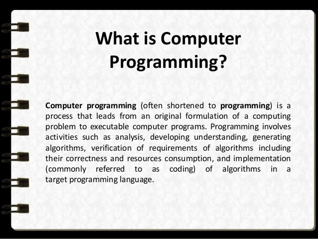  Computer  programming 