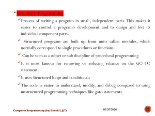 Comprehensive Introduction to Computer Programming and Fundamentals | PPTX