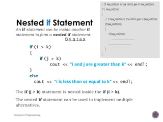 Comprehensive Guide to Control Statements in C++ Programming | PPTX