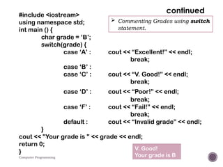 Comprehensive Guide to Control Statements in C++ Programming | PPTX