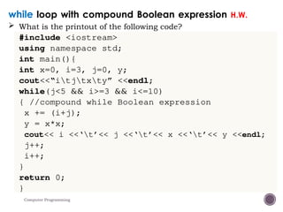 Comprehensive Guide to Control Statements in C++ Programming | PPTX