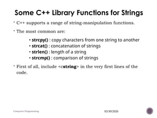 Comprehensive Guide to Arrays, Strings, and Pointers in C++ Programming ...