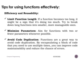 Comprehensive Guide to Functions in C++ Programming Language | PPTX