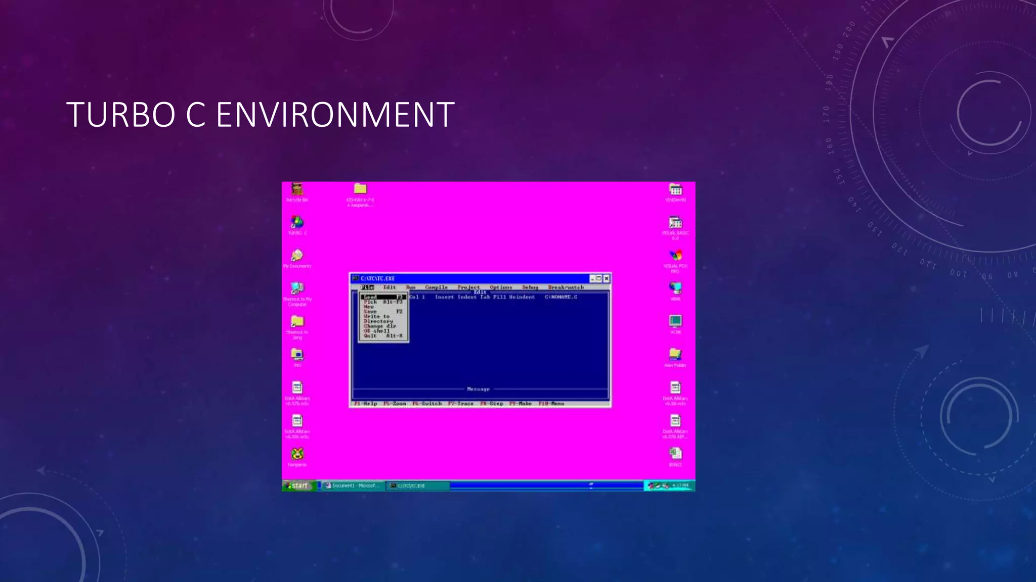 TURBO C ENVIRONMENT 