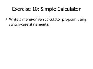 computer_programming_exercises for the beginer | PPTX