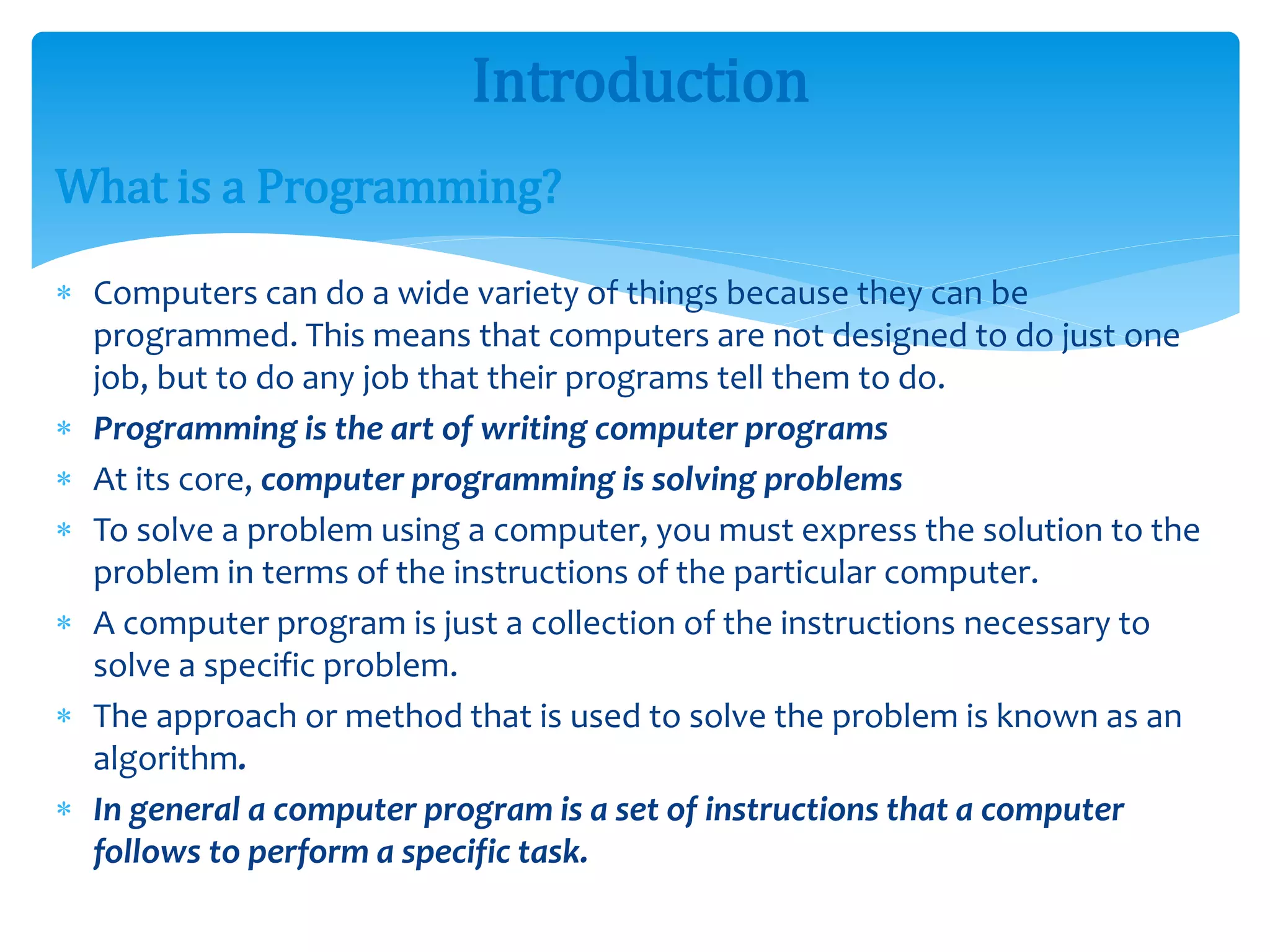 Computer_Programming_Fundamentals CHAPTER 2.pptx | Free Download