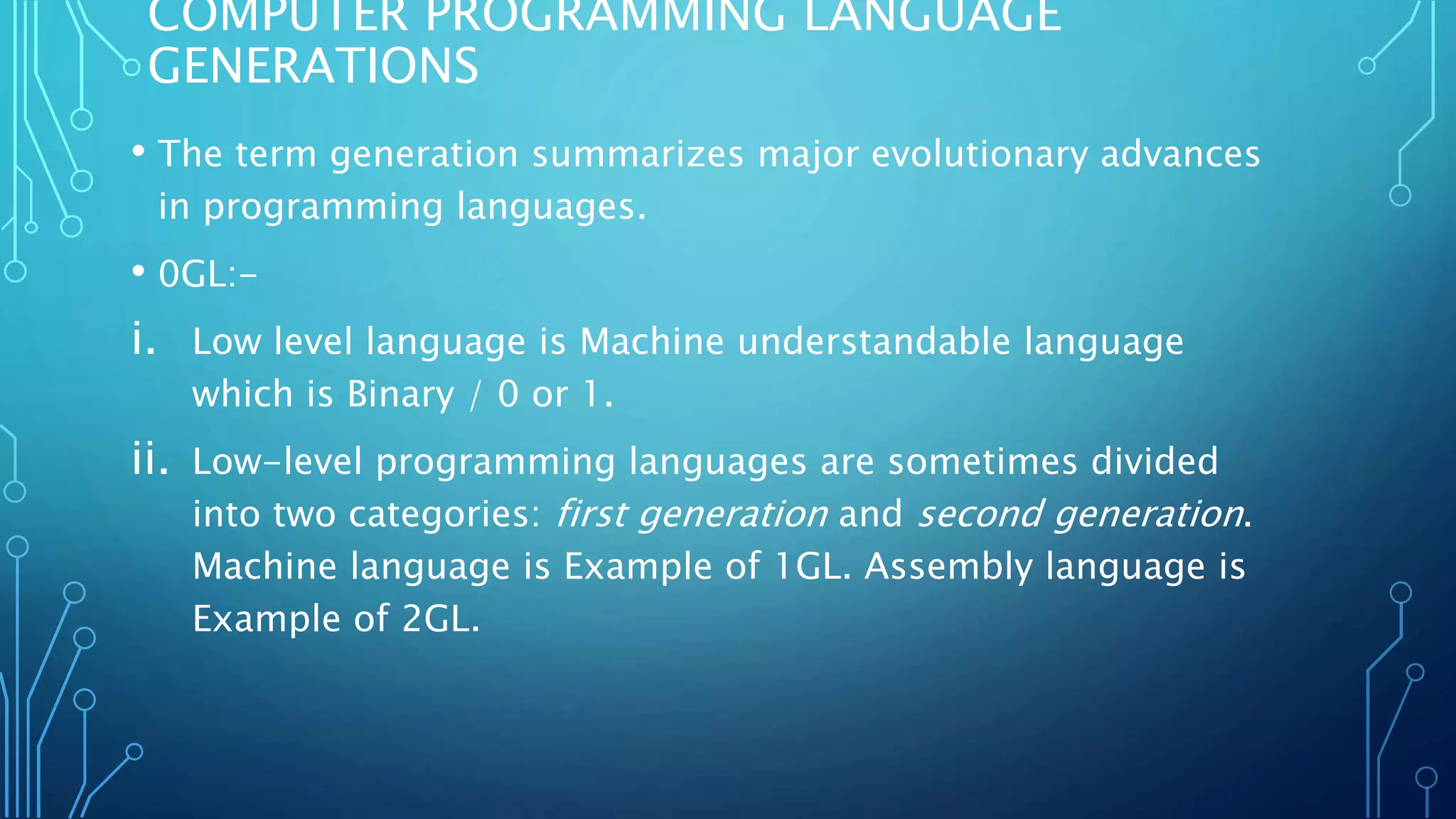 Computer programming language generations | PPTX