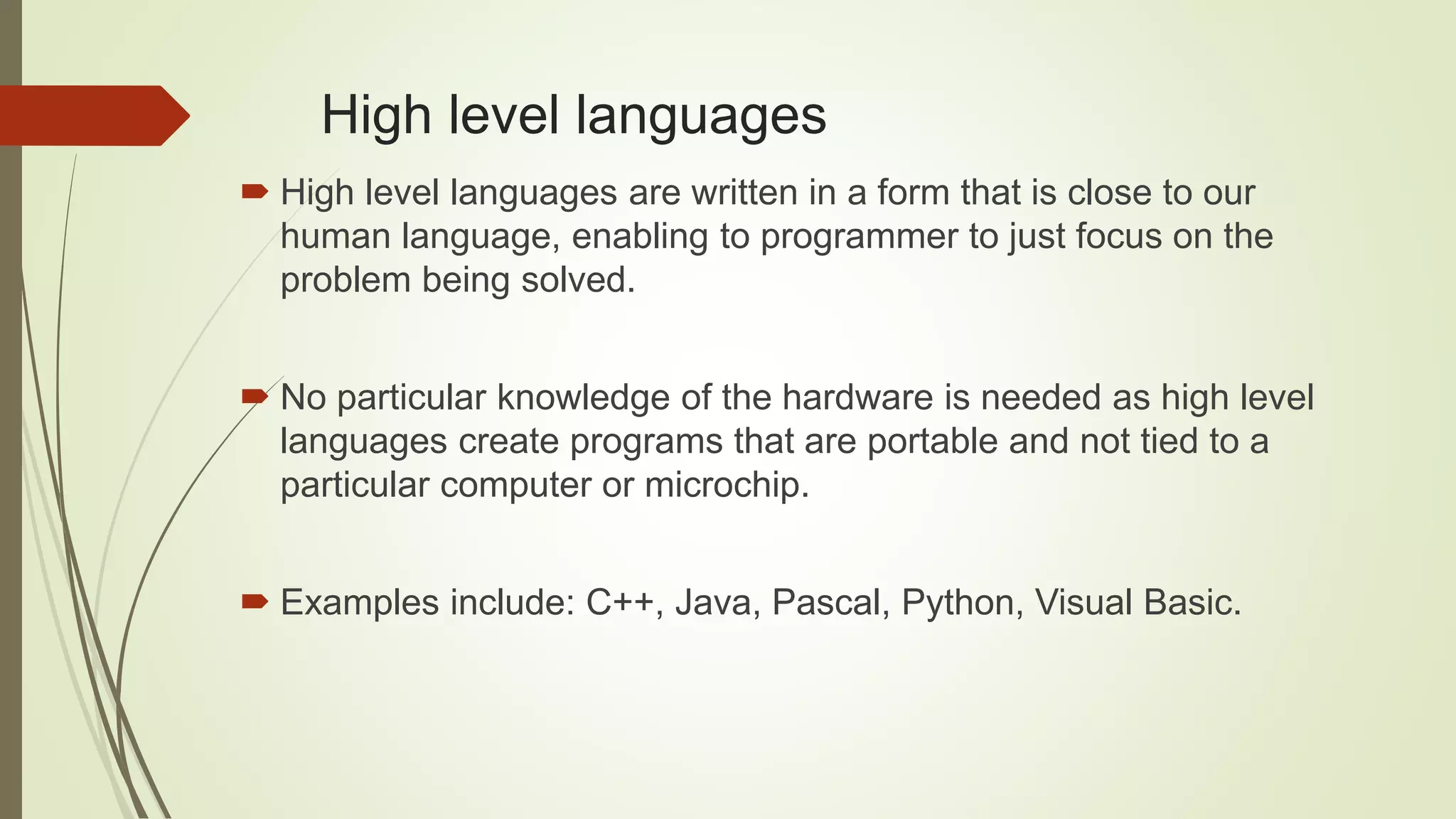 Computer programming languages | PPTX | Programming Languages | Computing