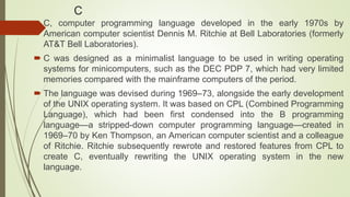 Computer programming languages | PPT