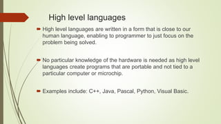 Computer programming languages | PPTX | Programming Languages | Computing