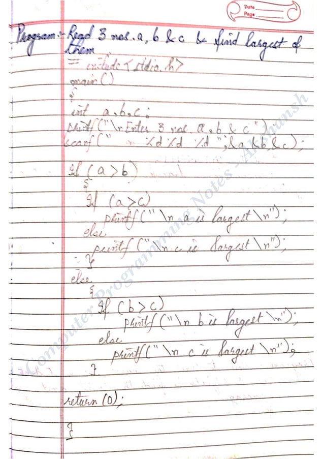 Computer programming Notes | PDF