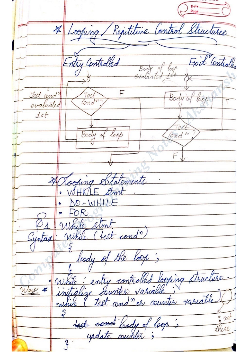 Computer programming Notes
