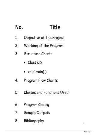 Computer project C++ CLASS 12TH (CD MANAGEMENT SYSTEM ) | DOC