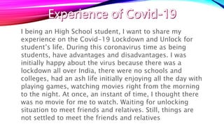 Impact of Covid-19 on Students | PPTX