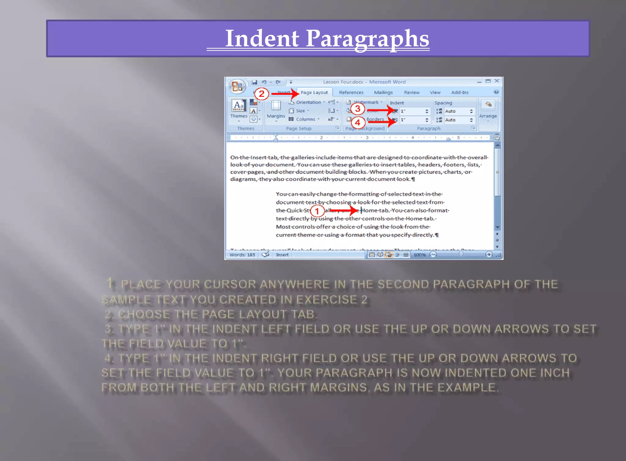 Indent Paragraphs 
 