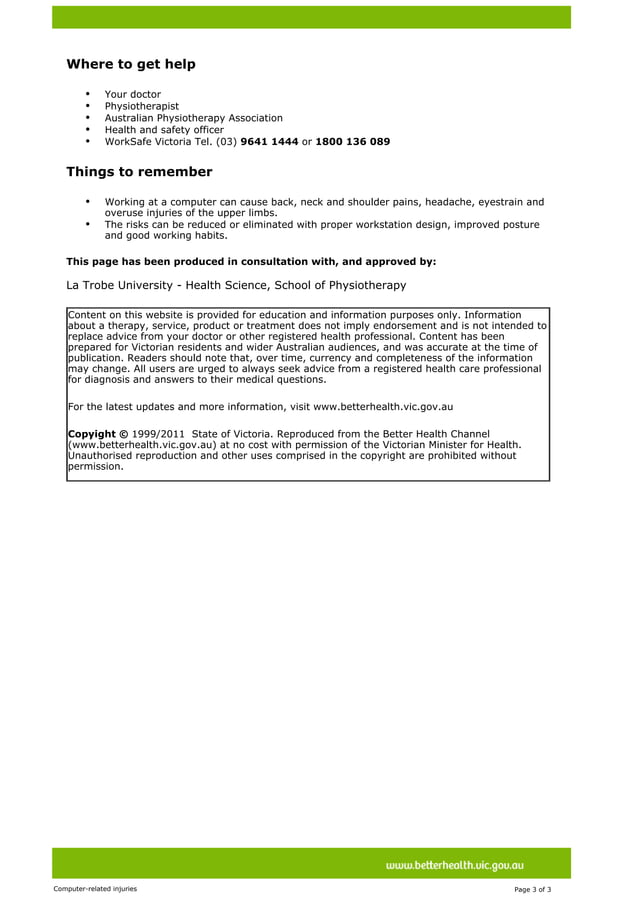 Computer Related Injuries PDF Computer related injuries pdf
