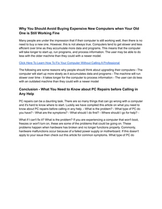 Computer Repair Pdf Computer Repair Pdf