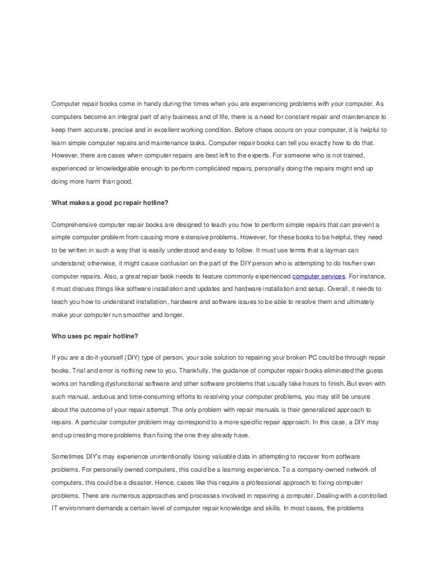 Computer repair books