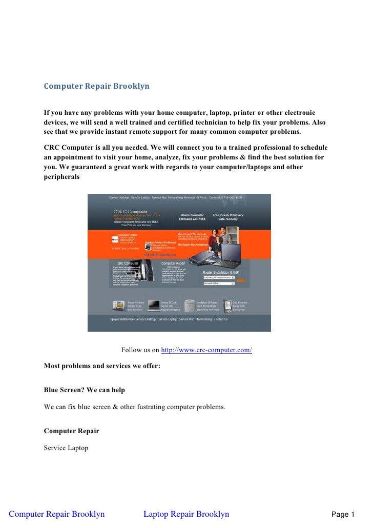 Computer repair brooklyn