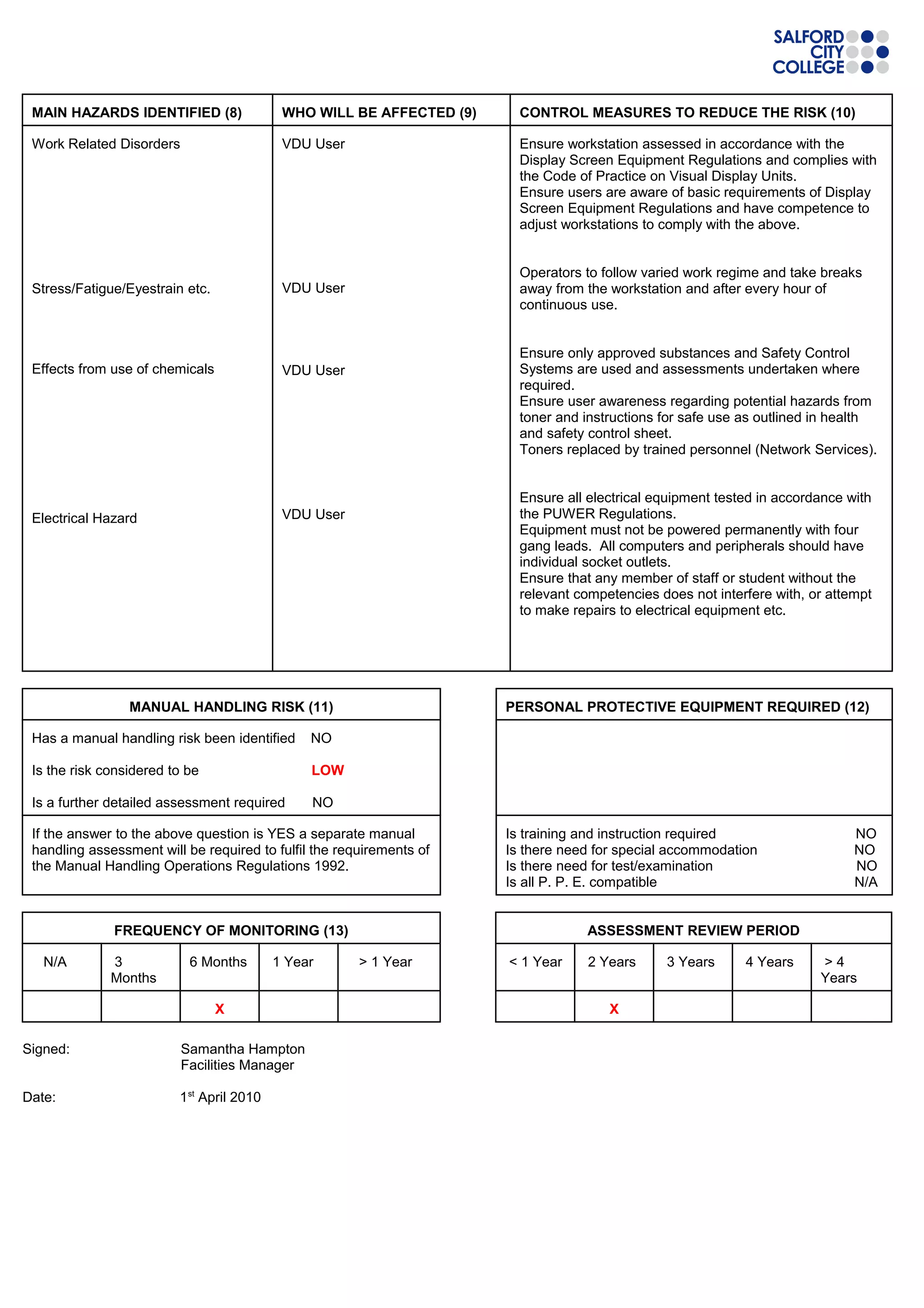 Computers Risk Assesment | DOC