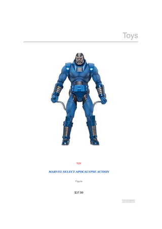 Toys
TOY
MARVEL SELECT APOCALYPSE ACTION
Figure
$37.99
Add to cart
 