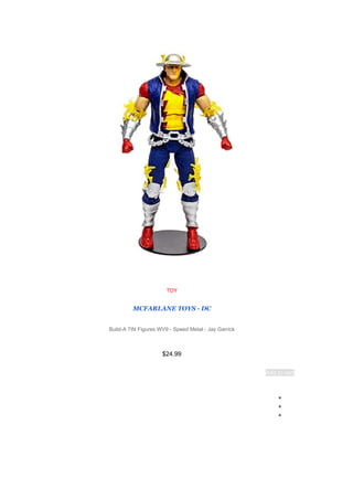 TOY
MCFARLANE TOYS - DC
Build-A 7IN Figures WV9 - Speed Metal - Jay Garrick
$24.99
Add to cart
●
●
●
 