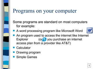 Computers For Beginners: What's on your Desktop? | PPT