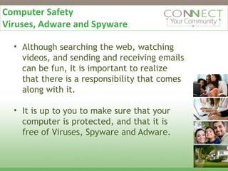 Computer Saftey Examples Computer saftey adware, spyware & viruses | PPT