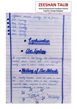 ZEESHAN TALIB
Head of Department Computer Science
Superior College Depalpur
 