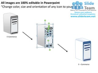 All images are 100% editable in Powerpoint
“Change color, size and orientation of any icon to your liking”




    E-Commerce




                                                            E – Commerce
 