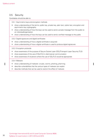 Computer Science 9608 Syllabus Computer science | PDF