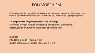 Polymorphism and Virtual Functions ppt bioinformatics | PPTX