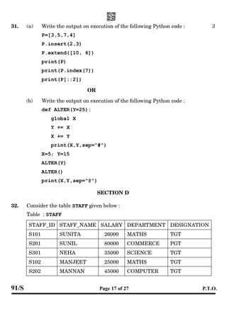 Computer_Science board examination paper | PDF
