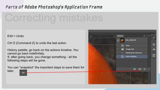 Parts of Adobe Photoshop’s Application Frame
 
