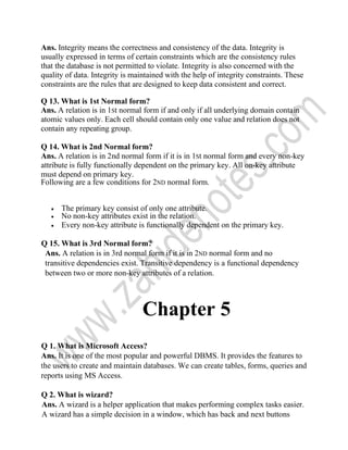 Computer science 2nd year short questions notes (1) | PDF