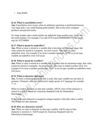 Computer science 2nd year short questions notes (1) | PDF