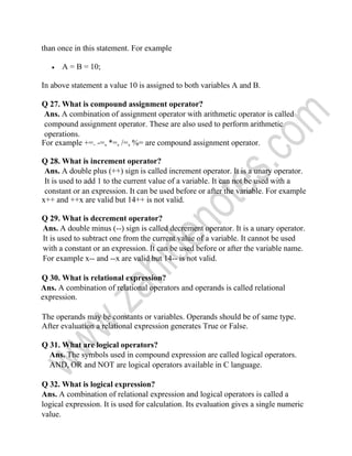 Computer science 2nd year short questions notes (1) | PDF