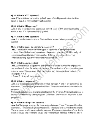 Computer science 2nd year short questions notes (1) | PDF