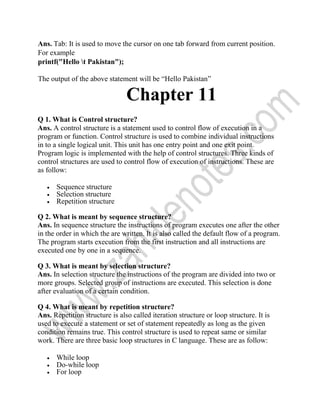Computer science 2nd year short questions notes (1) | PDF