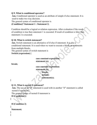 Computer science 2nd year short questions notes (1) | PDF