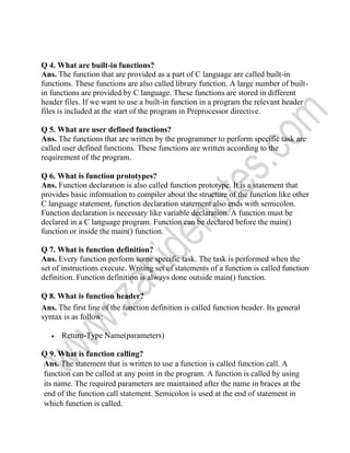 Computer science 2nd year short questions notes (1) | PDF