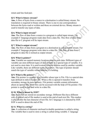 Computer science 2nd year short questions notes (1) | PDF