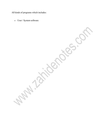 Computer science 2nd year short questions notes (1) | PDF